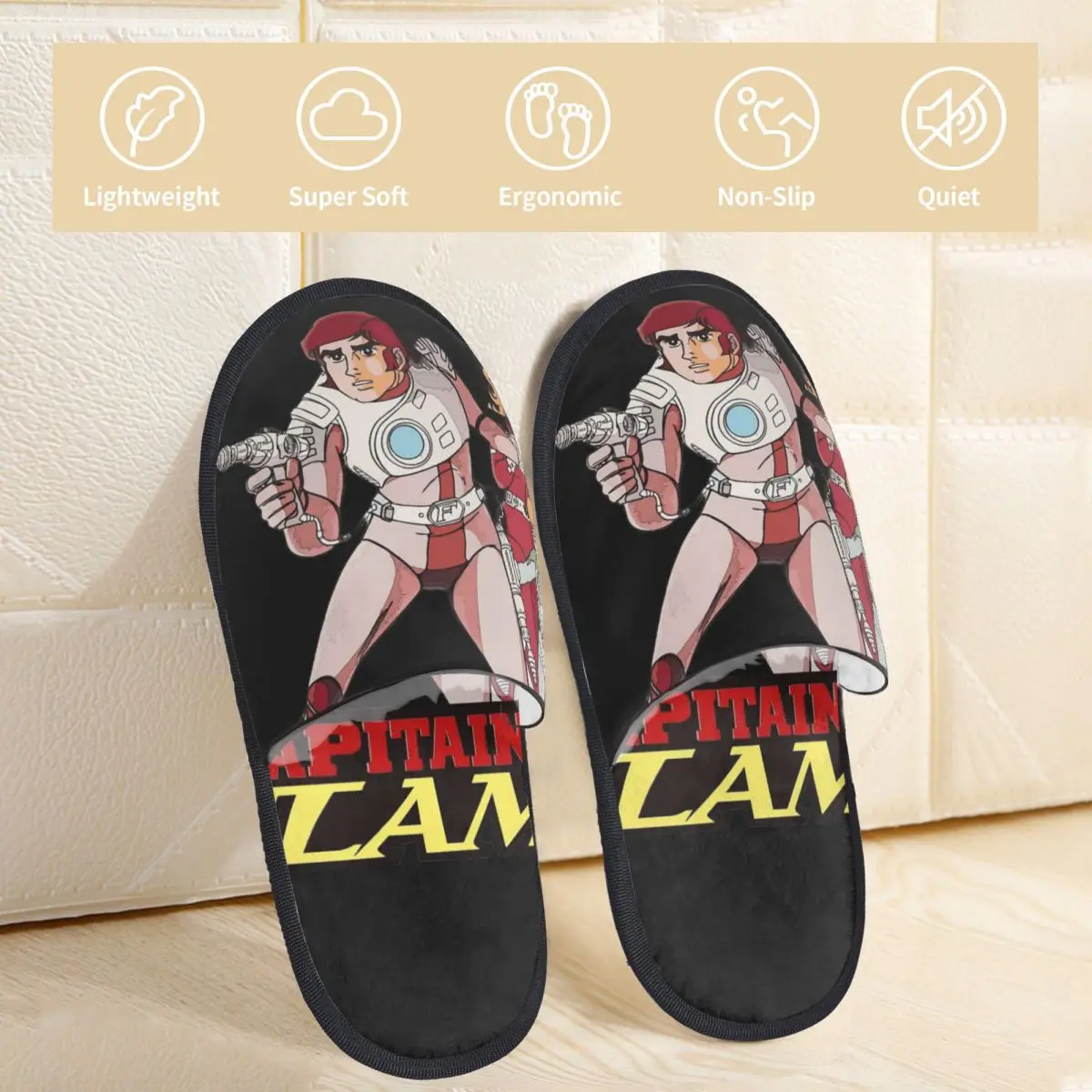 Зимние домашние хлопковые тапочки Captain Flam Future Merch меховые сланцы для гостиной