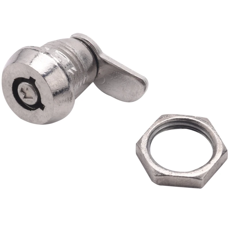 

2X Cabinet Door Quarter Turn Security Tubular Cam Lock With Keys