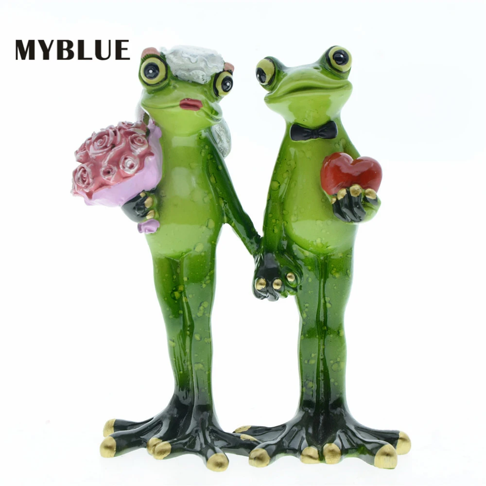 

Домашний декор, свадебная лягушка, статуэтка невесты и жениха MYBLUE, свадебное украшение, статуэтка