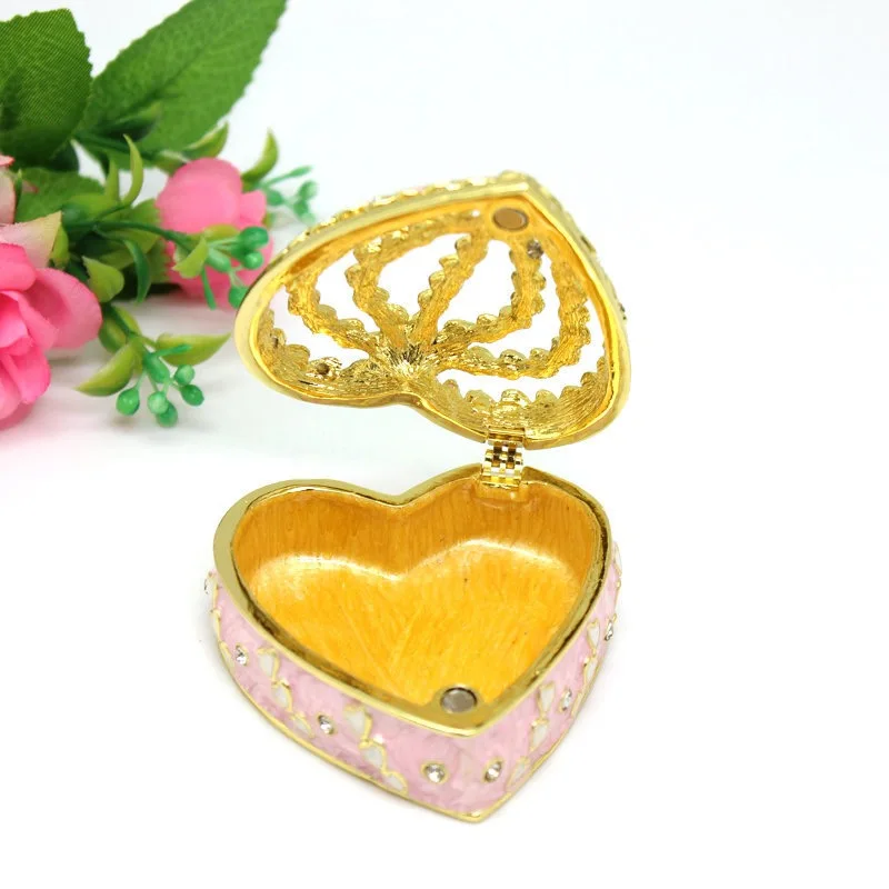 Pewter Heart Shaped Jewelry Box