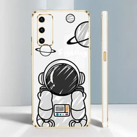 case funda for samsung galaxy s21 plus s22 ultra s20 fe s21plus s10 cell casing official planet astronaut star space soft