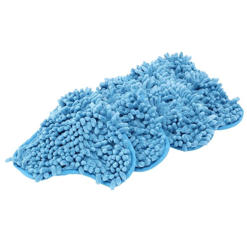 

4Pcs H2O Steam Mop X5 Pads Washable Reusable Microfiber Cleaning Steamer Replacement Pads For H20 Steam Mop Cleaner