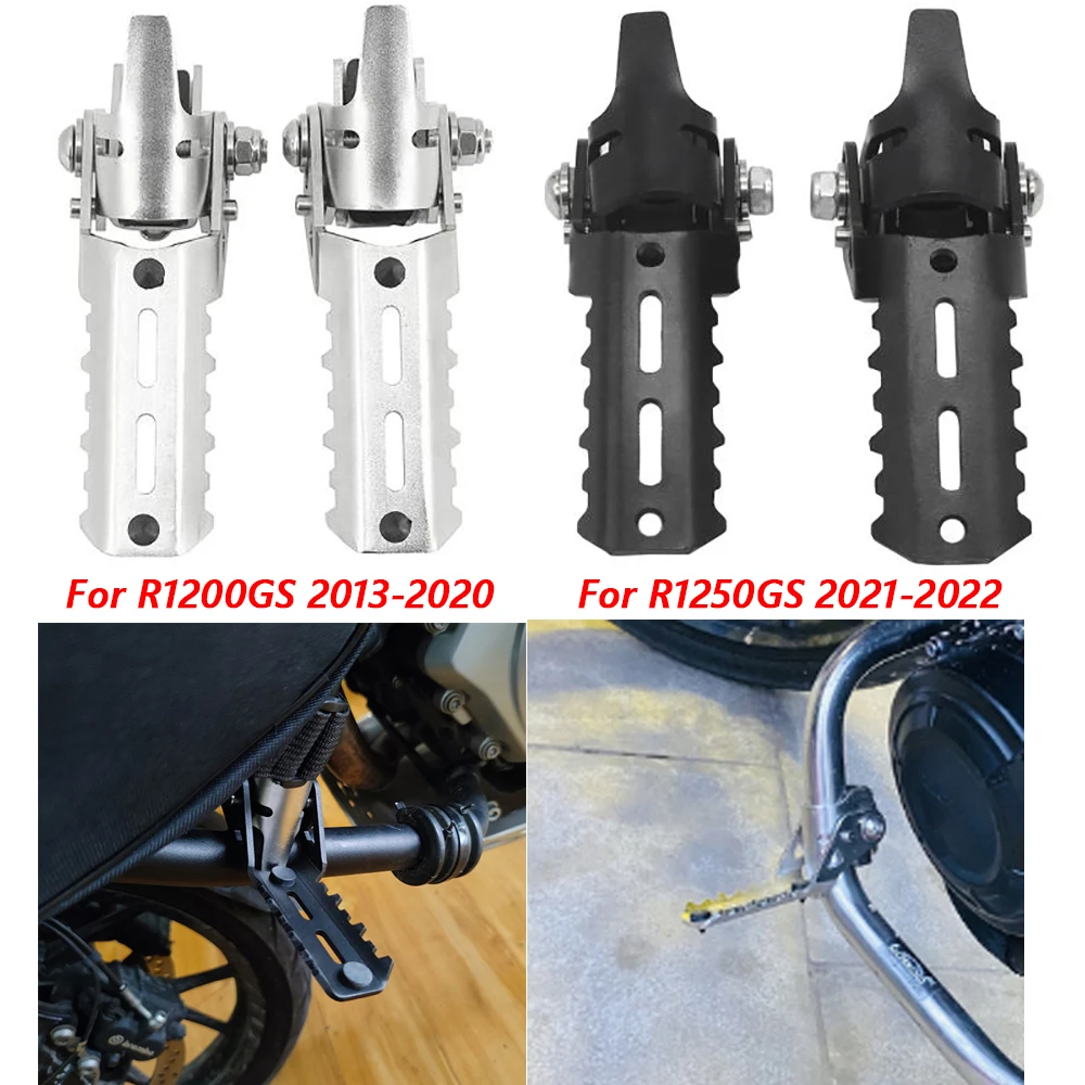 

Motorcycle Highway Front Foot Pegs Folding Footrests Clamps 22-25mm For BMW R1200GS R1250GS Triumph Tiger Explorer Honda X-ADV