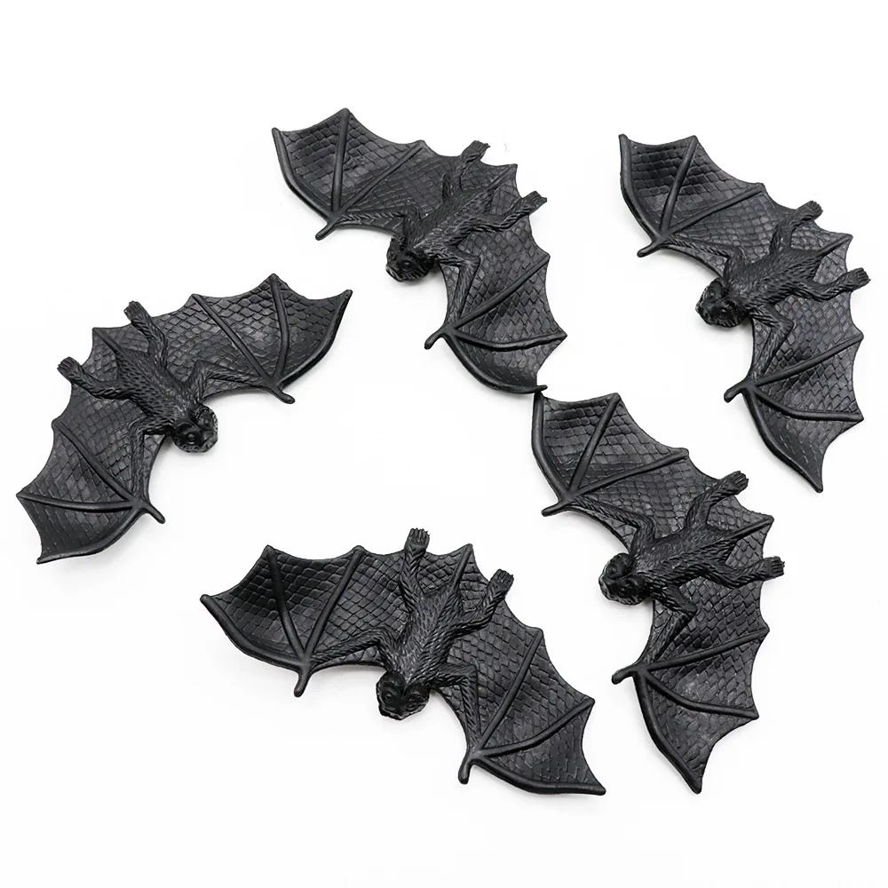 

10/20PCS Simulation Bat Realistic Plastic Bat Insect Tricky Prop Prank Toy Horror Funny Trick Halloween Decorations Gift