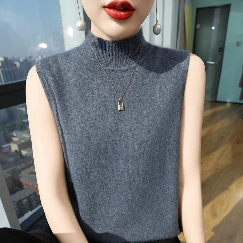 100% норковый кашемировый свитер осень-зима новинка Женский пуловер с воротником