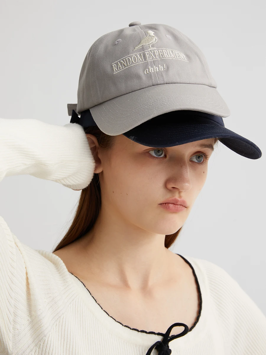 A X Randomexperiment Joint Pigeon Embroidery Flat Brim Hat Baseball Cap Make Your Face Look Smaller