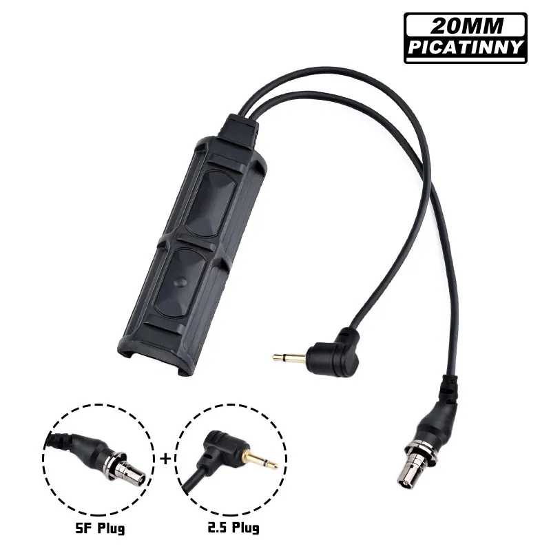 Фото Удаленный двойной датчик давления SF plug 2,5 мм для PEQ DBAL NGAL M300 M600 тактический фонарик Охота страйкбол аксессуары №4