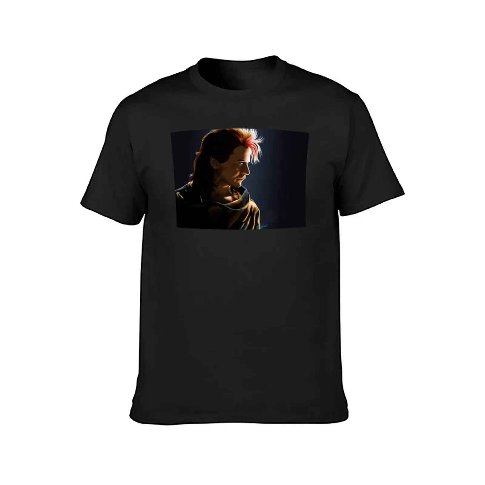 Мужская футболка с надписью The Pensive необычная индивидуальная черная кавайная