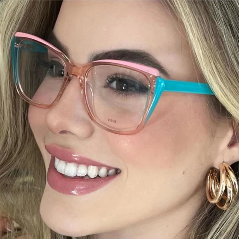 

New Fashion Transparent Anti Blue Light Reding Glasses Women High Quality Computer Presbyopic Hyperopia Eyeglasses +0.5 To +4.0