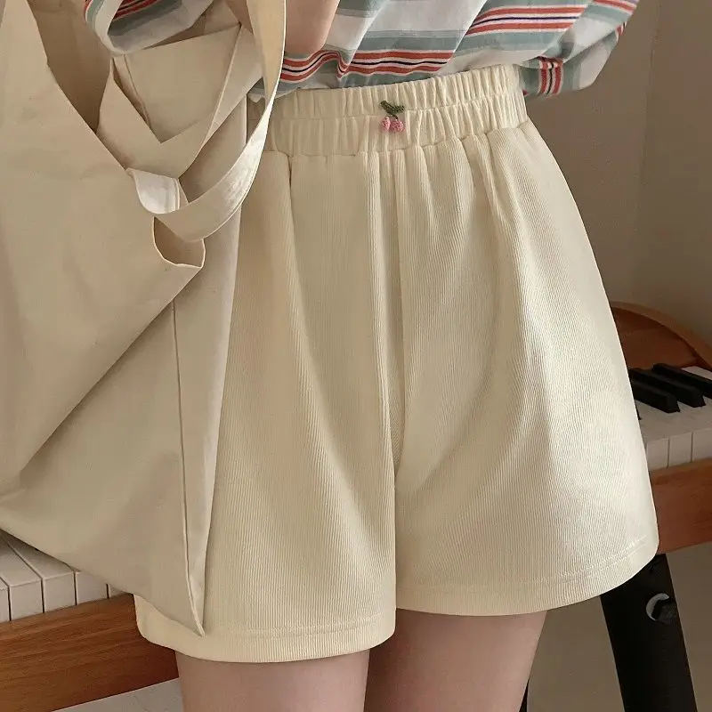

Шорты женские с завышенной талией, универсальные свободные тонкие повседневные штаны в японском стиле, в Корейском стиле, лето 2023