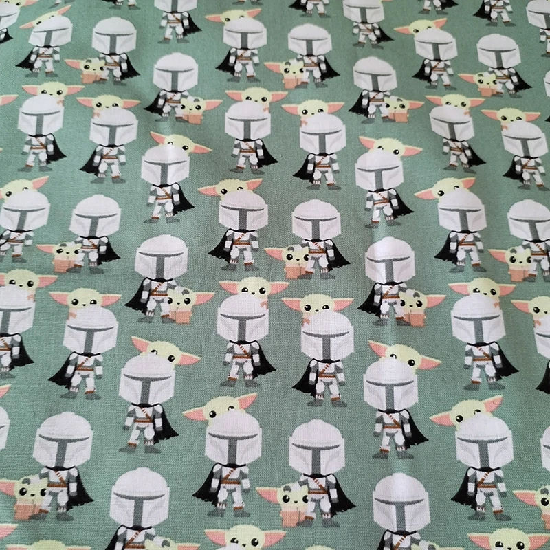 Baby Yoda In Star Wars Print Cotton Fabric for Sewing Clothes Dress Shirt DIY Quilting Needlework Patchwork Material images - 6