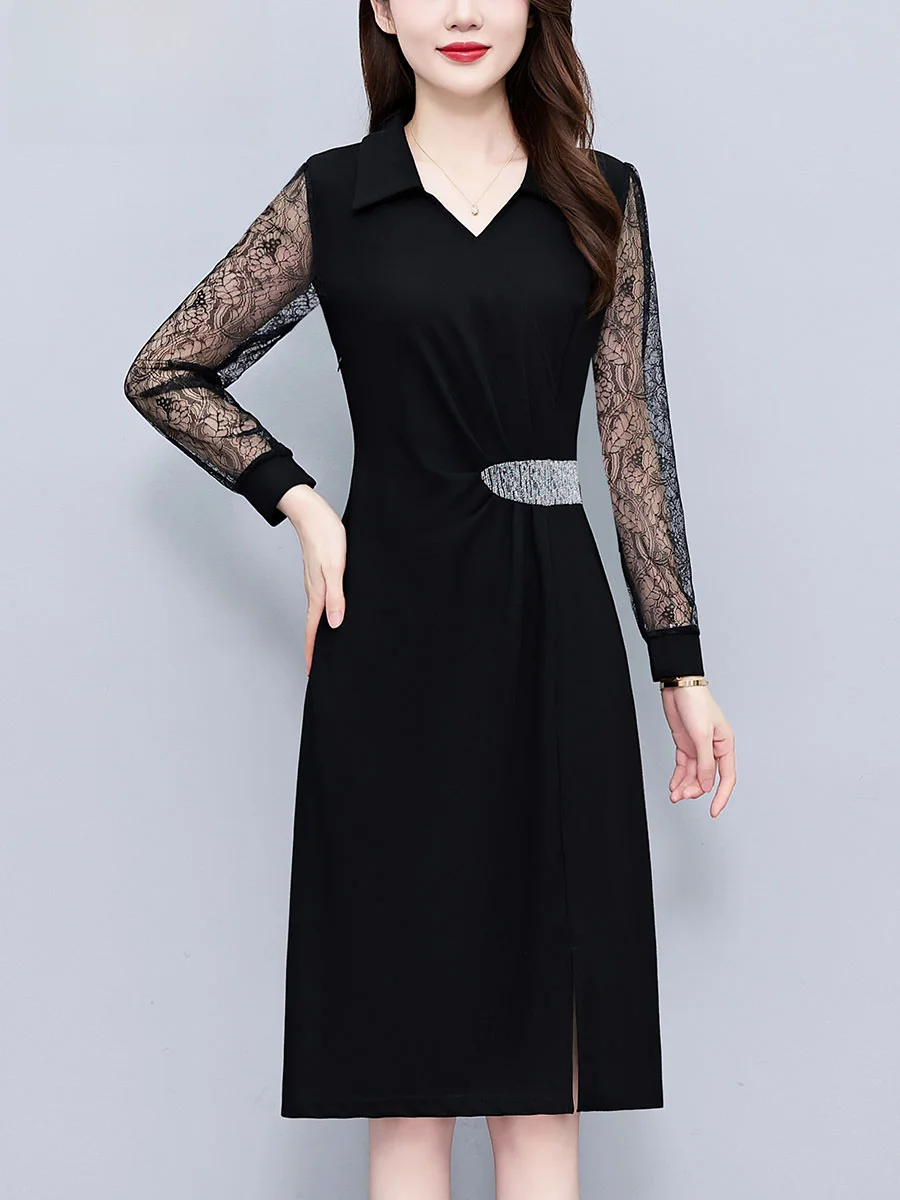 Маленькое элитное платье роскошная брендовая юбка на бедрах женское осеннее 2024