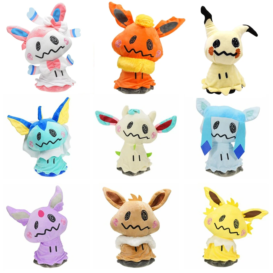 

Kawaii Mimikyu Eevee Plush Doll Pokemon Pikachu Stuffed Toys Cute Elf Anime Derivatives Xmas Kid Baby Gift