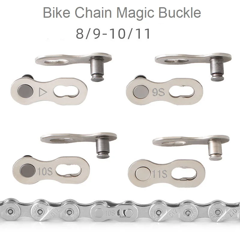 

Mountain Road Bike Chain Magic Buckle 6/7/8/9/10/11 Speed Chain Quick Release Cog Link Buckle Bicycle Cycling Repair Accessories
