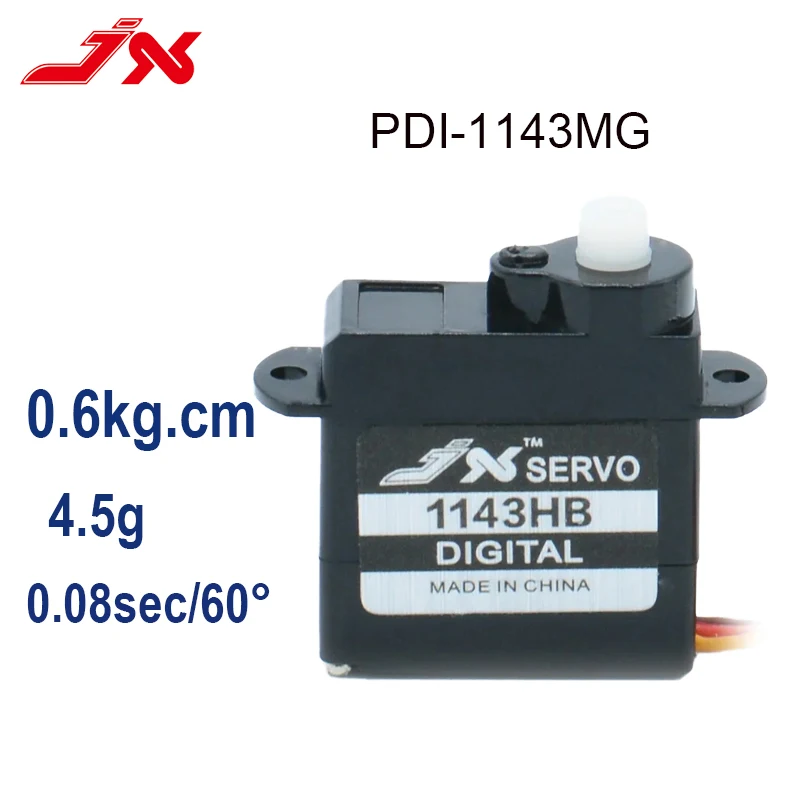 Микро RC Servo JX PS-1143HB PDI-1143HB 0,55 кг 4,5 г пластиковая Шестерня Mini coless Digital Servo для модели вертолета с неподвижным крылом RC