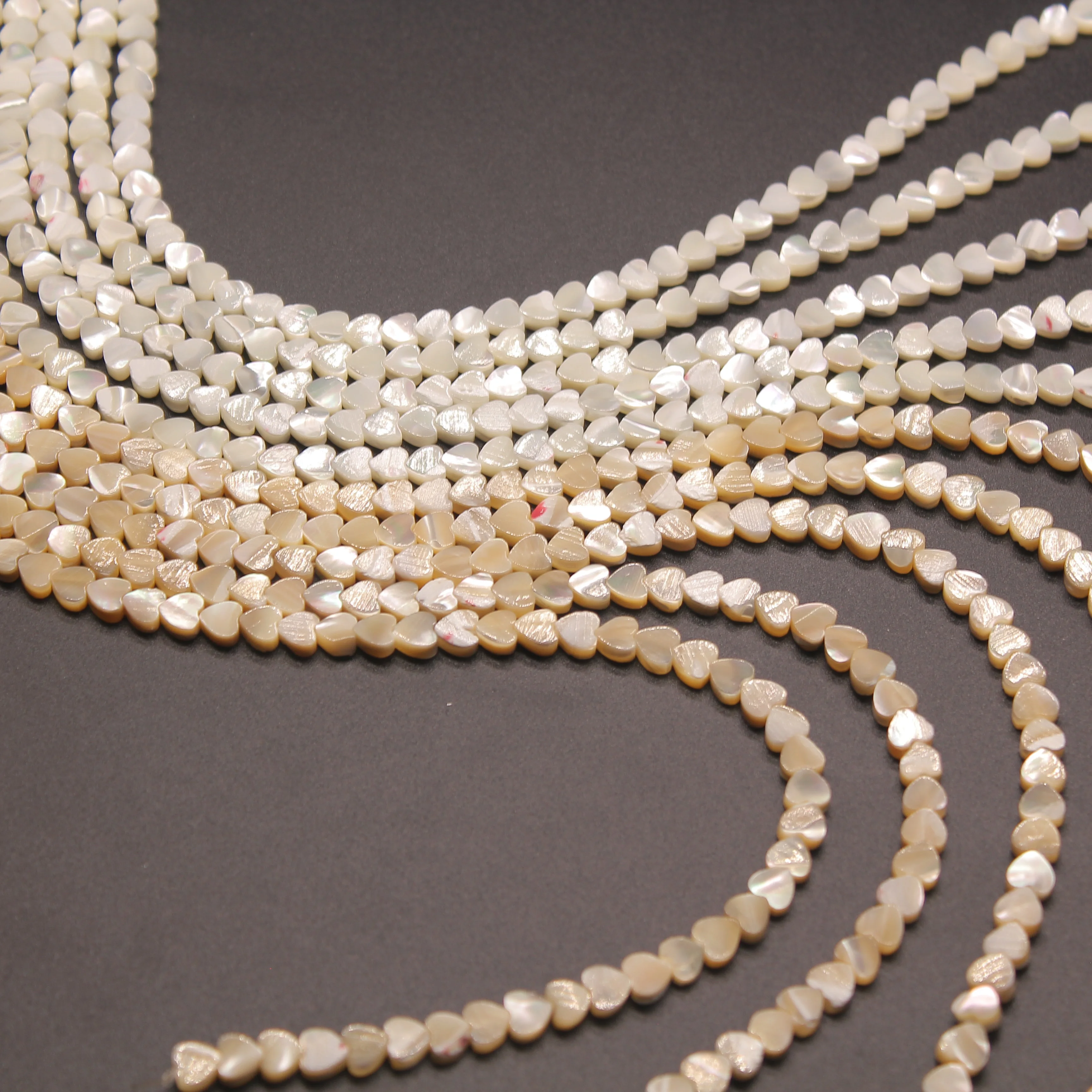 Бусины из натуральной ракушки в форме сердца, бусины из пресноводного перламутра, аксессуары ручной работы