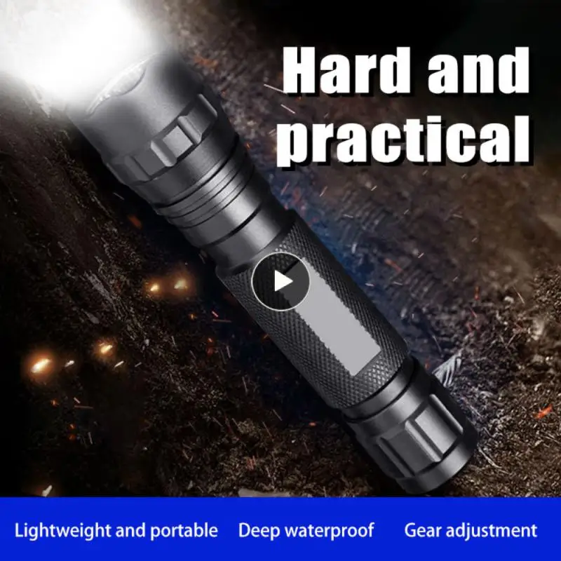

Camping Equipment Riding Hand Light Led Abs Outdoor Torch Smart Fast Charging Tent Lantern Self-defense Flashlight Lightweight
