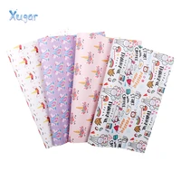 xugar 2230cm unicorn printed faux synthetic leather fabric sheet diy hair bows craft handmade sewing materials for home decor