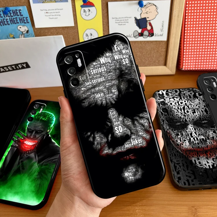 

Clown Bat-man The Joker Case For Xiaomi Redmi Note 10 10S 10T 9 9S 9T 5G Phone Case For Redmi 10 9 9T 9A 9C Liquid Silicon