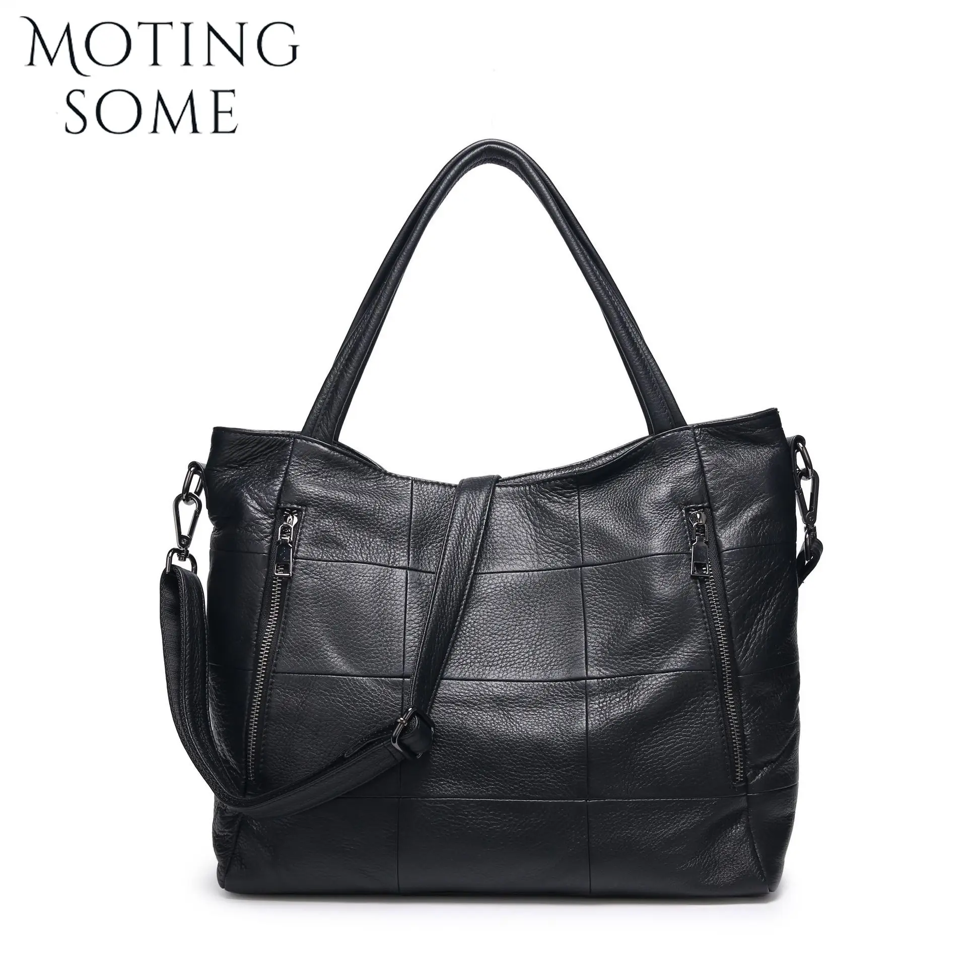 Женская Повседневная Большая Сумка Motingsome Из Натуральной Кожи На Молнии