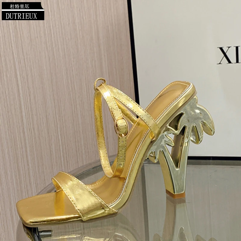 Ladies Sandals Women Pumps 2023 Super High Heels New In Fashion Buckle Strap Slides Square Toe Gladiator Female Shoes