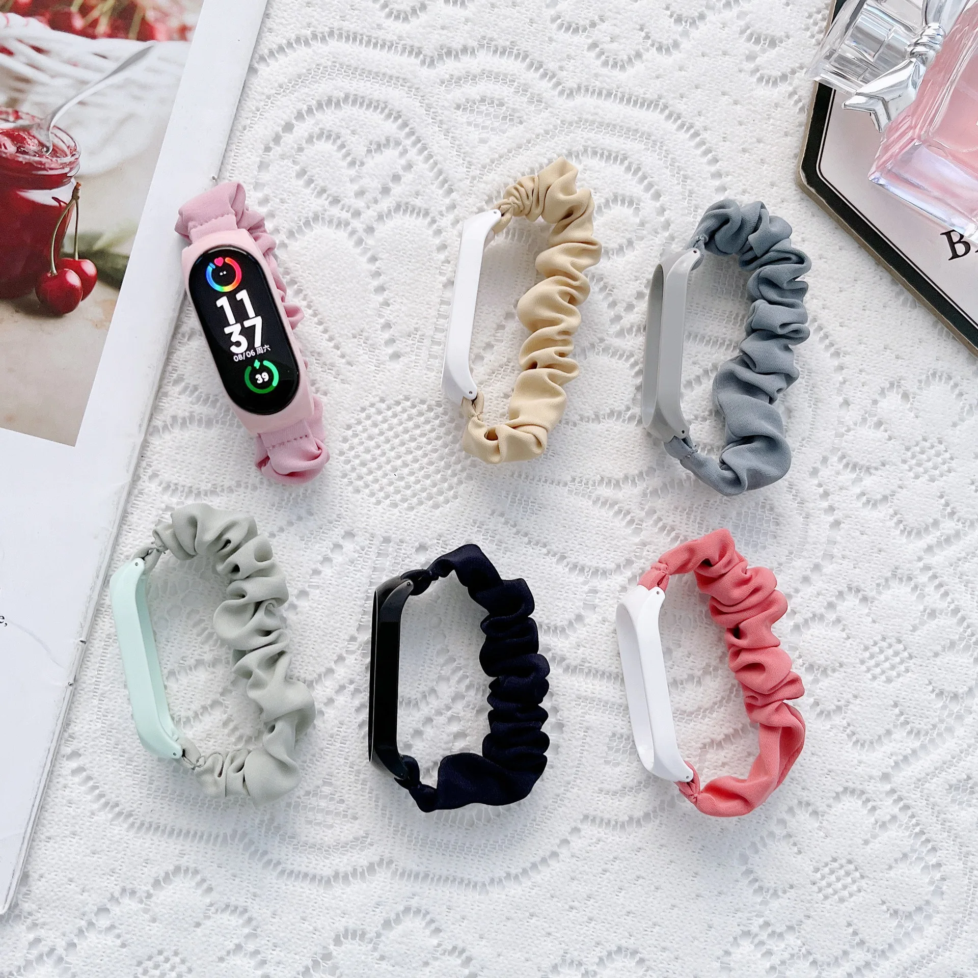 Stretchable Elastic Strap for Xiaomi Mi Band 7 Sport Smartwatch Wristband Breathable Bracelet Accessories for Mi Band 7 Correa