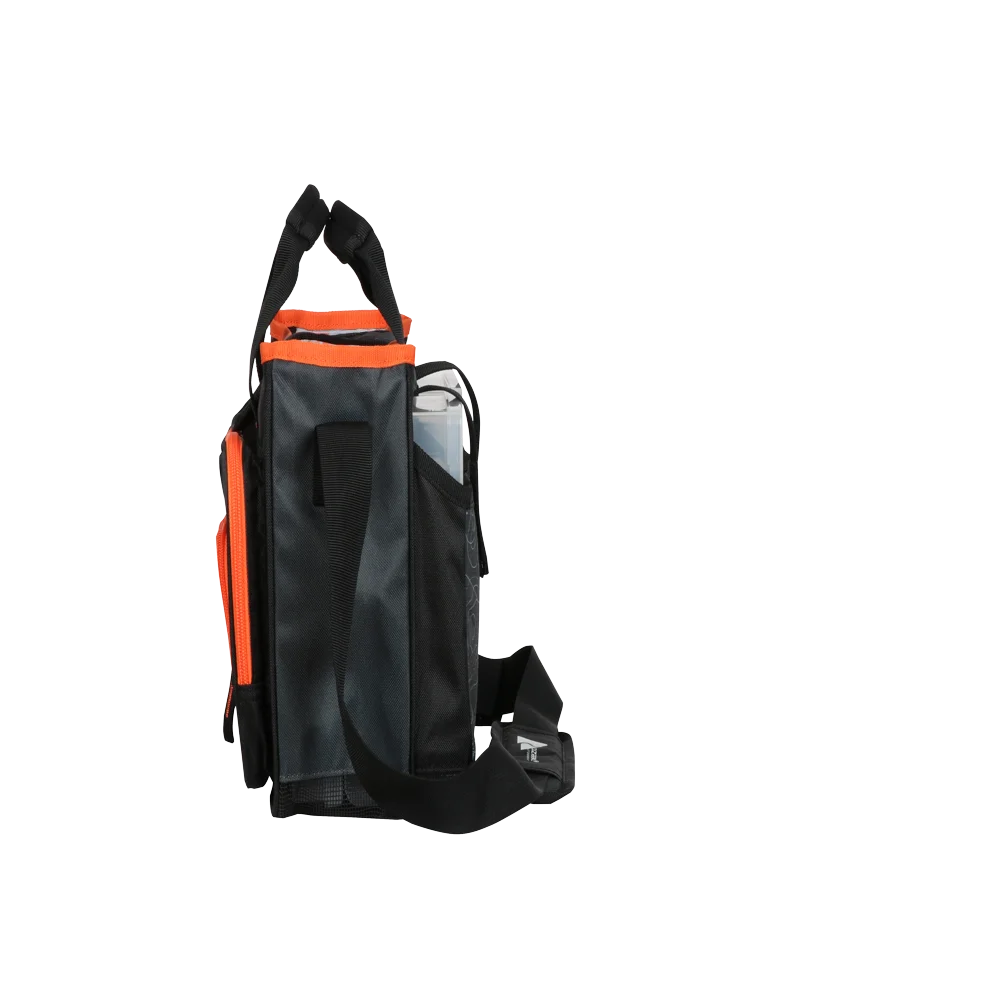 Shoreline Mesh Bottom Fishing Tackle Bag, Black Topography