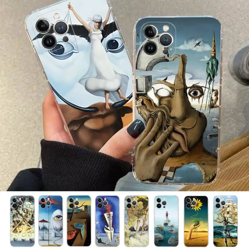 

Salvador Dali Art Phone Case for iPhone 11 12 13 mini pro XS MAX 8 7 6 6S Plus X 5S SE 2020 XR