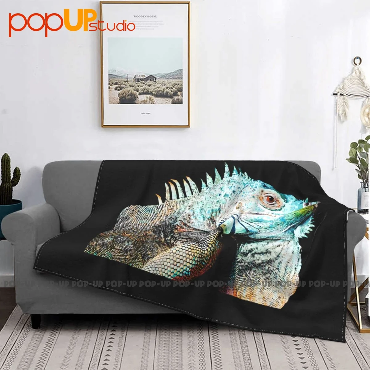 Красочное одеяло с животными Игуана толстое постельное белье из микрофибры для