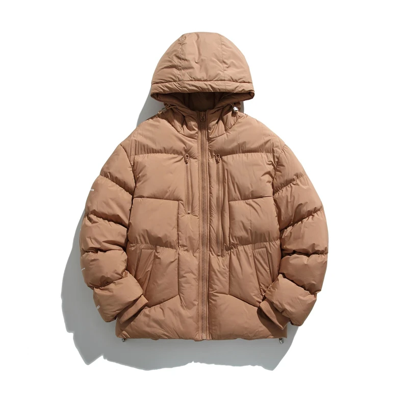 Rainbowtouches Winter Coat Men's Warm Parkas Down Jacket Hooded Men Winter Jackets Windbreaker Puffer Coat Fashion Mens Clothing