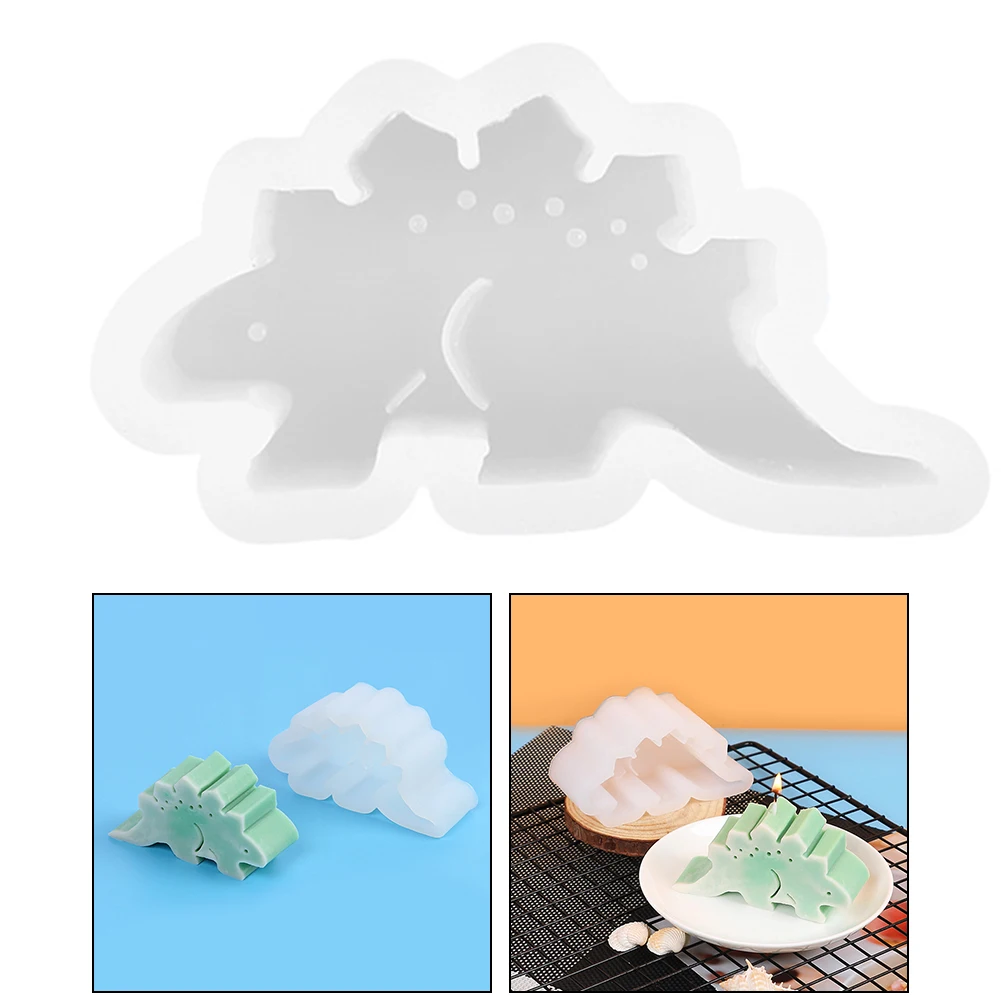 

Cute Dinosaur Silicon Mould Stegosaurus Resin Clay Dropwise Wax Mold Reusable DIY Craft Tabletop Decorations Making Accessories
