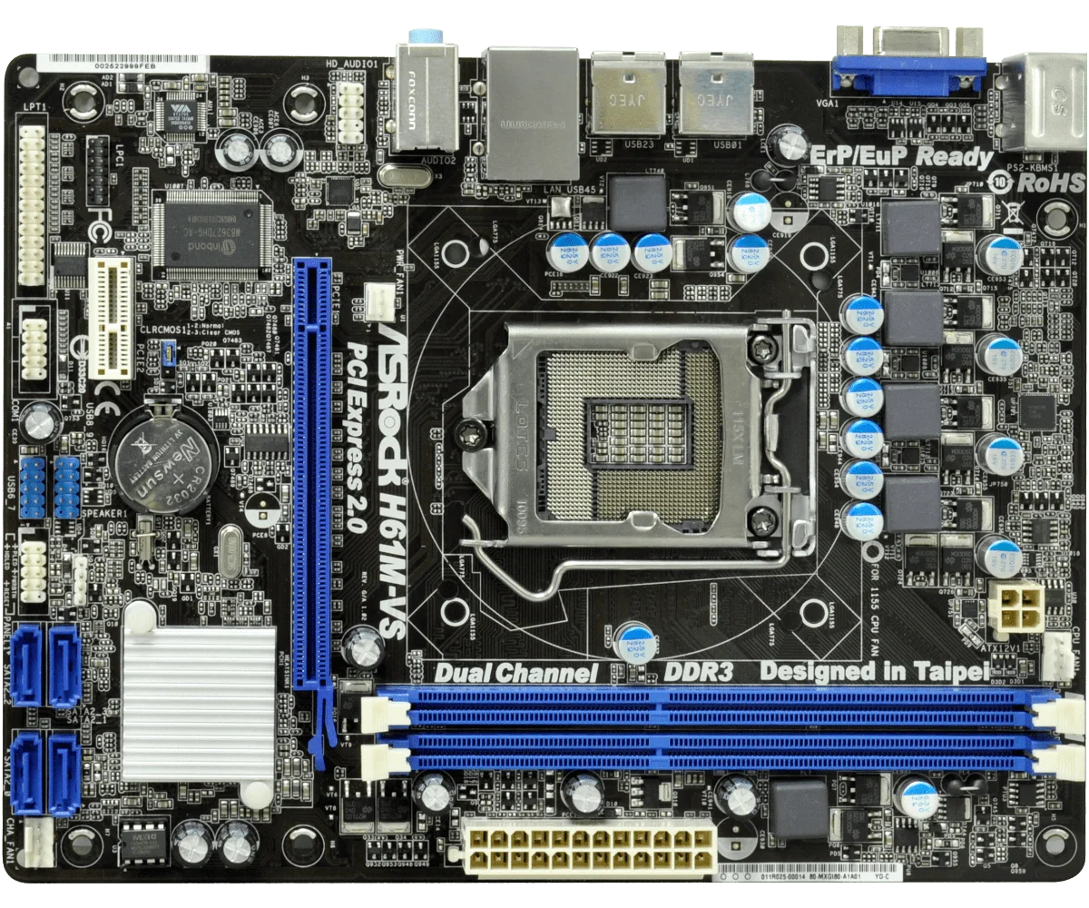 

For ASRock H61M-VS LGA 1155 Motherboard DDR3 1155 16G Intel H61 SATA II VGA USB2.0 Micro ATX For intel Xeon E3-1225 v2 cpus