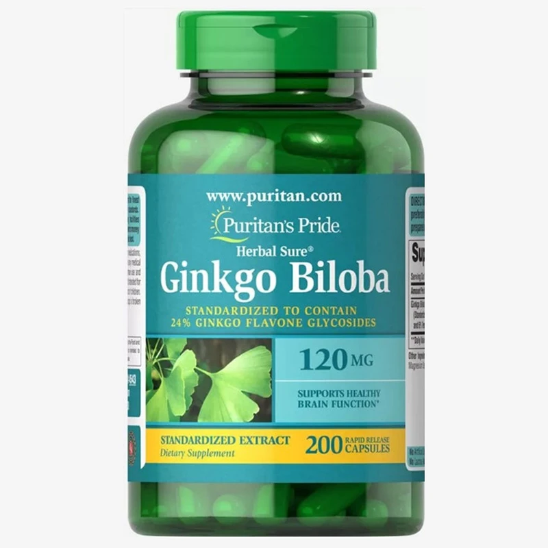 

Ginkgo Biloba Extract 120mg*200 Capsules Puritans Pride Prevention Dementia Memory Decline Imported From US