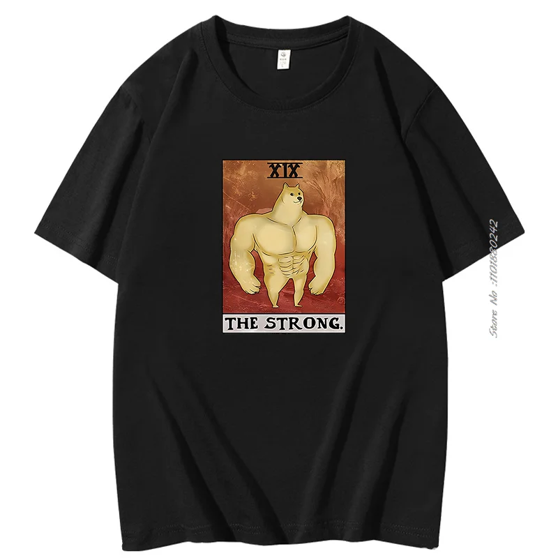 Swole Doge Meme хлопковая футболка высокого качества топы унисекс ретро футболки с