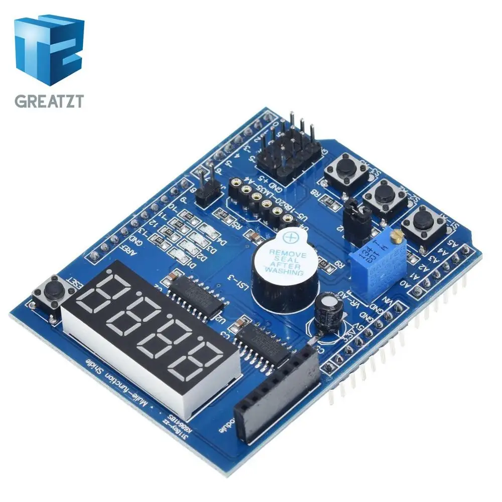 Фото Многофункциональный набор расширительных плат GREATZT для обучения работе с Arduino UNO R3, Leonardo Mega 2560 Shield №4