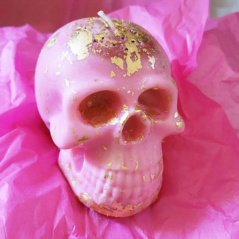 Силиконовая форма в форме головы черепа для свечей изготовления сердца шоколада