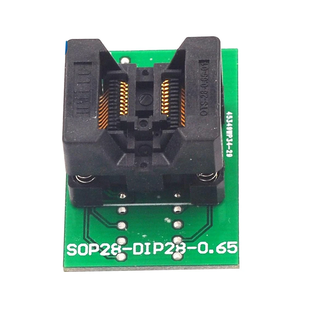 

TSSOP28/SSOP28, узкий корпус, программируемая розетка 0,65 мм, шаг OTS-28(28)-0,65-01, тестовый разъем
