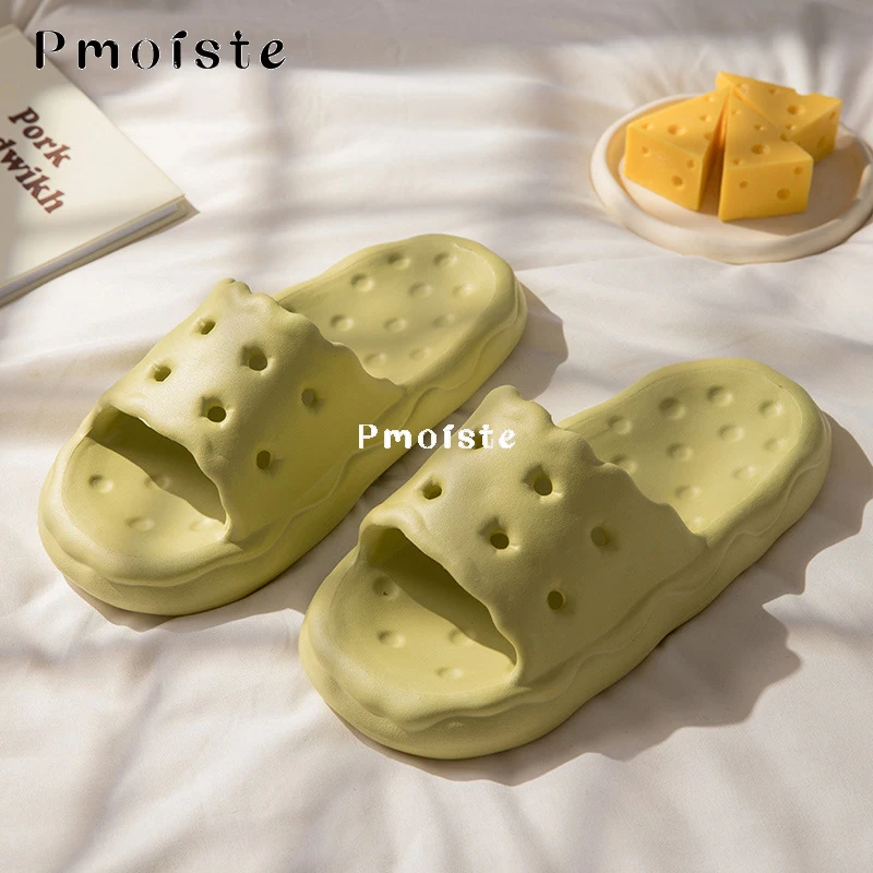 Cream Cookies Slippers for Women Summer Indoor EVA Slippers Cute Cartoon Shape Girl Shoes Soft Bottom Dorm Slippers