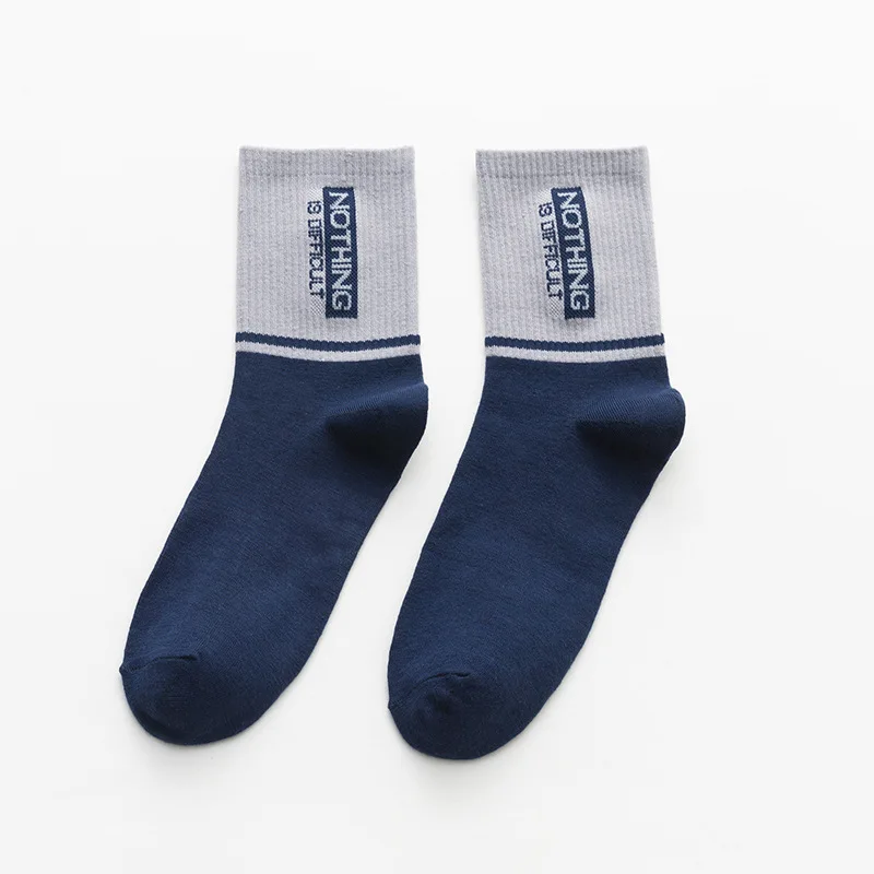 3 Pairs/lot Men Socks Cotton Breathable Short Casual Socks Summer Sports Socks Absorb Sweat Midtube Socks Set Meias Free Ship