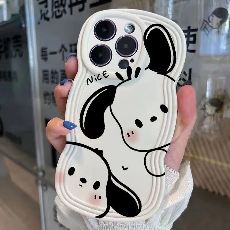 

Kawaii Sanrio Pochacco Phone Case For Iphone 11 12 13 14 Pro Max X Xs Xr 7 8 Plus SE 2020 Y2k Girl Cartoon