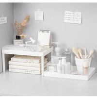 home makeup shelves double layer storage box desktop storage rack detachable drawer organizer cosmetic sundries containers