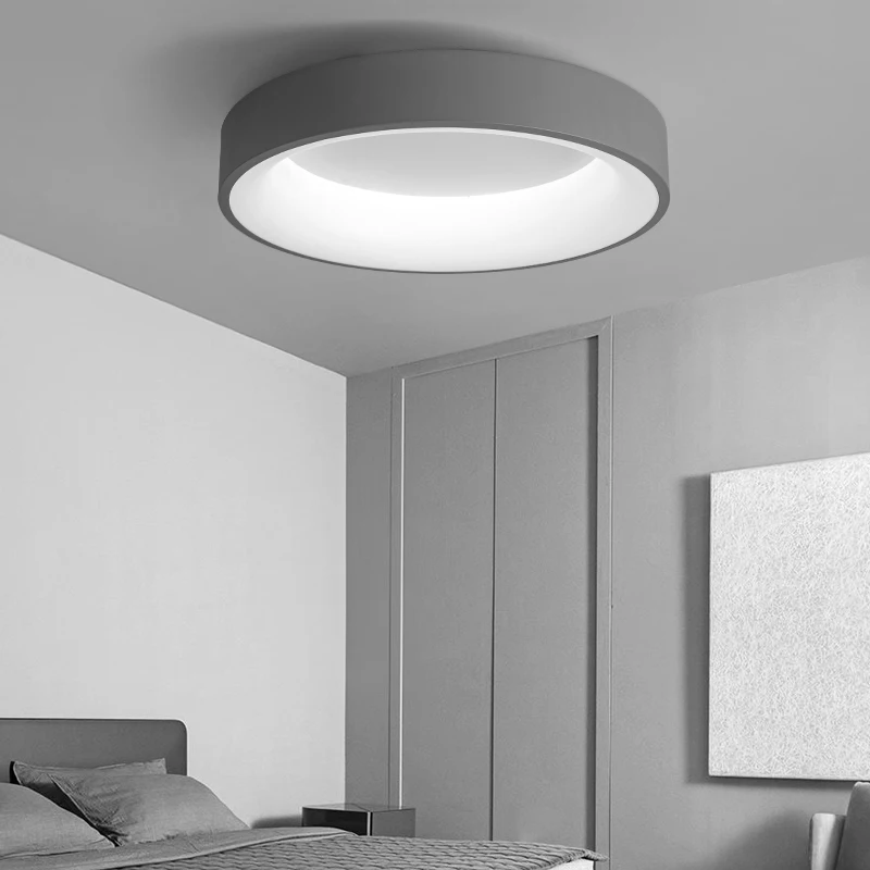 Modern Led Ceiling Light Fixtures Bedroom Round Living Lamp With Remote Control Study Office Decoration White Lighting