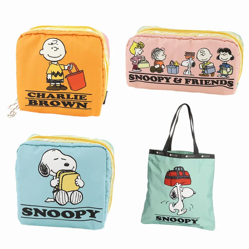 

Kawaii Snoopyed Cute Cartoon Handbag Canvas Bag Anime Printing Graffiti Storage Bag Wild Shopping Bag Gifts for Girls Boys