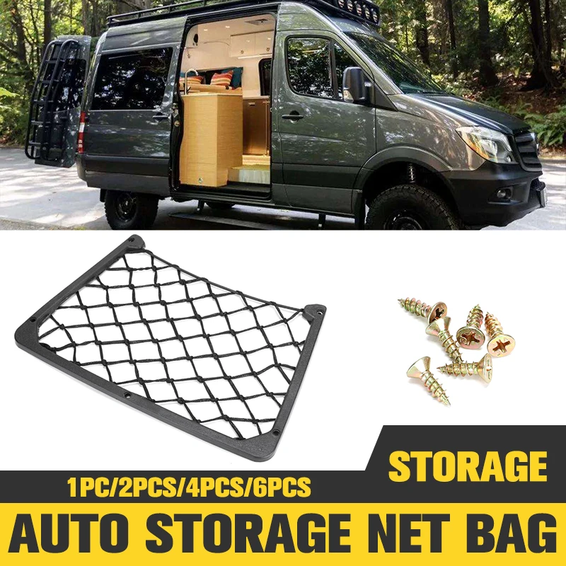 

1/2/4/6 PCs Car Storage Mesh Elastic Mesh Cargo Mesh Mesh Car Caravan Bus Camper Accessories Seat Back Mesh Belt Large RV