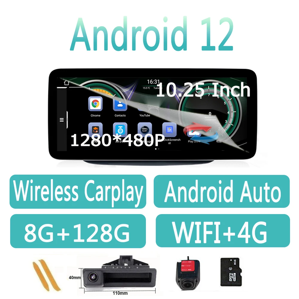 

Мультимедийная автомобильная навигация Benz Android 12 1280*480P для Mercedes NTG 4,5 NGT5.0 2013-2018, радио системы