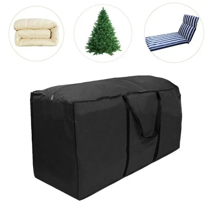 

Outdoor Furniture Storage Bag 210D Oxford Cloth Black Storage Bag Waterproof Protective Cover Christmas Tree Cushion Storage Bag