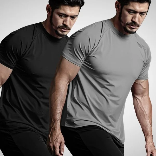 

DRSKIN Made in Korea Men`s Top Short Sleeve Sports T- Shirts 99% UV Protection, Breathable, Lightweight Gym Running Fitness