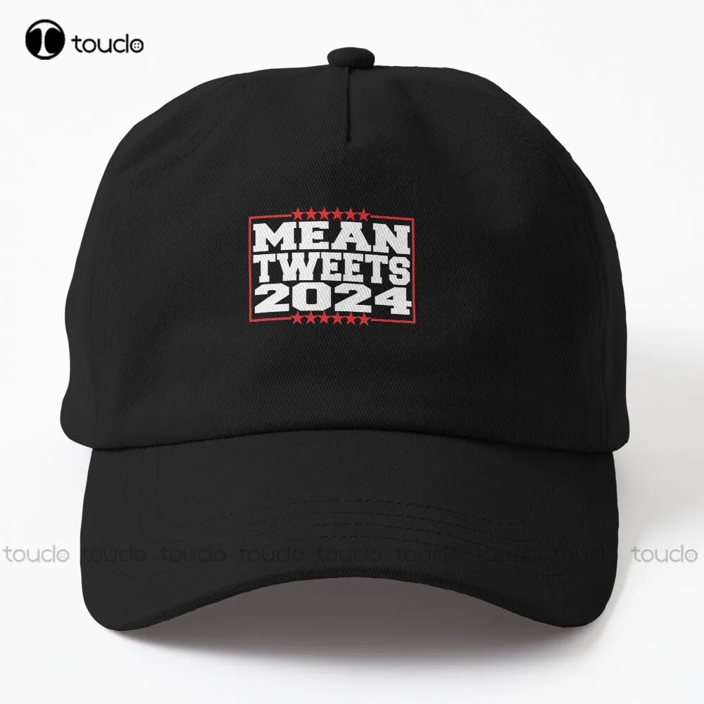 

Mean Tweets 2024 Trump Election Vote Dad Hat Black Baseball Cap Personalized Custom Unisex Adult Teen Youth Summer Baseball Cap