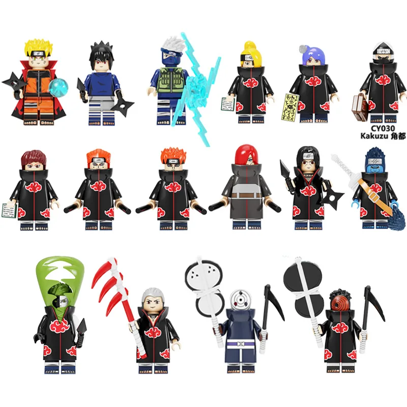 

Naruto Naruto Sasuke Building Block Anime Action Figures Minifigure Assembled Children Toys Ninja Dolls Go Friends Child Gifts