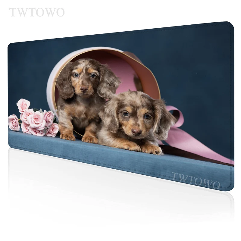 

Dog Dachshund Mouse Pad Gamer XL Computer New Custom Mousepad XXL Desk Mats Soft Anti Slip Natural Rubber Office PC Mice Pad